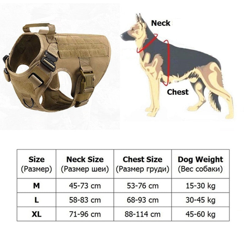 Military Tactical Dog Harness-4