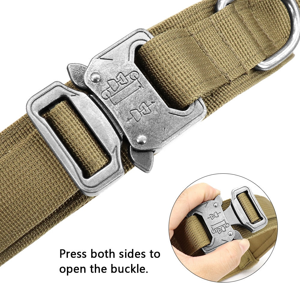 Military Tactical Dog Collar & Leash-3