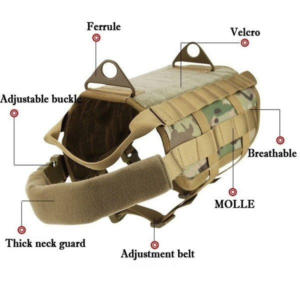 Tactical Dog Backpack Harness-9