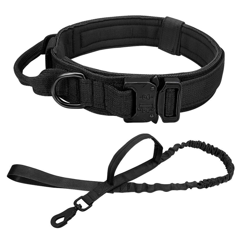 Nylon Tactical Dog Harness, Collar & Leash-13