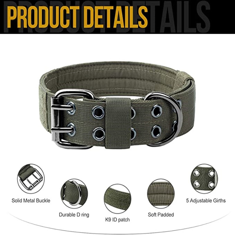 Durable Tactical Dog Collar Leash Sets-4