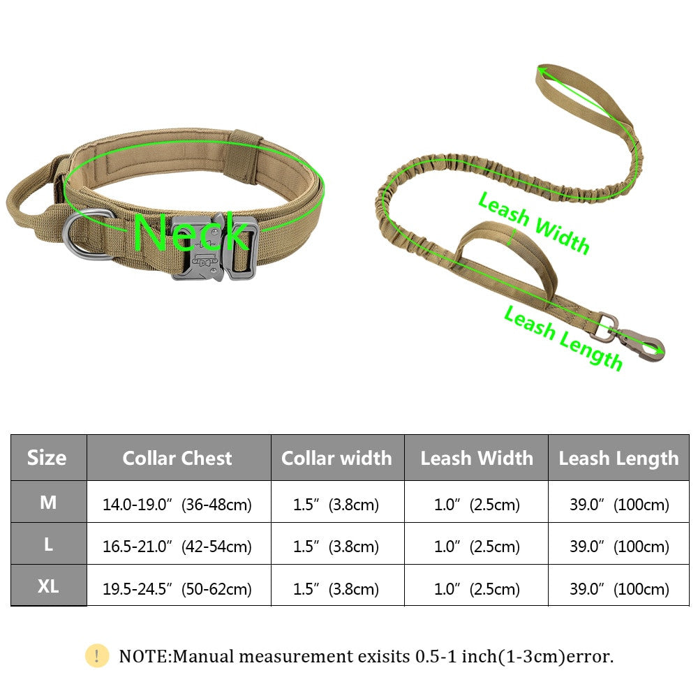 Military Tactical Dog Collar & Leash-5