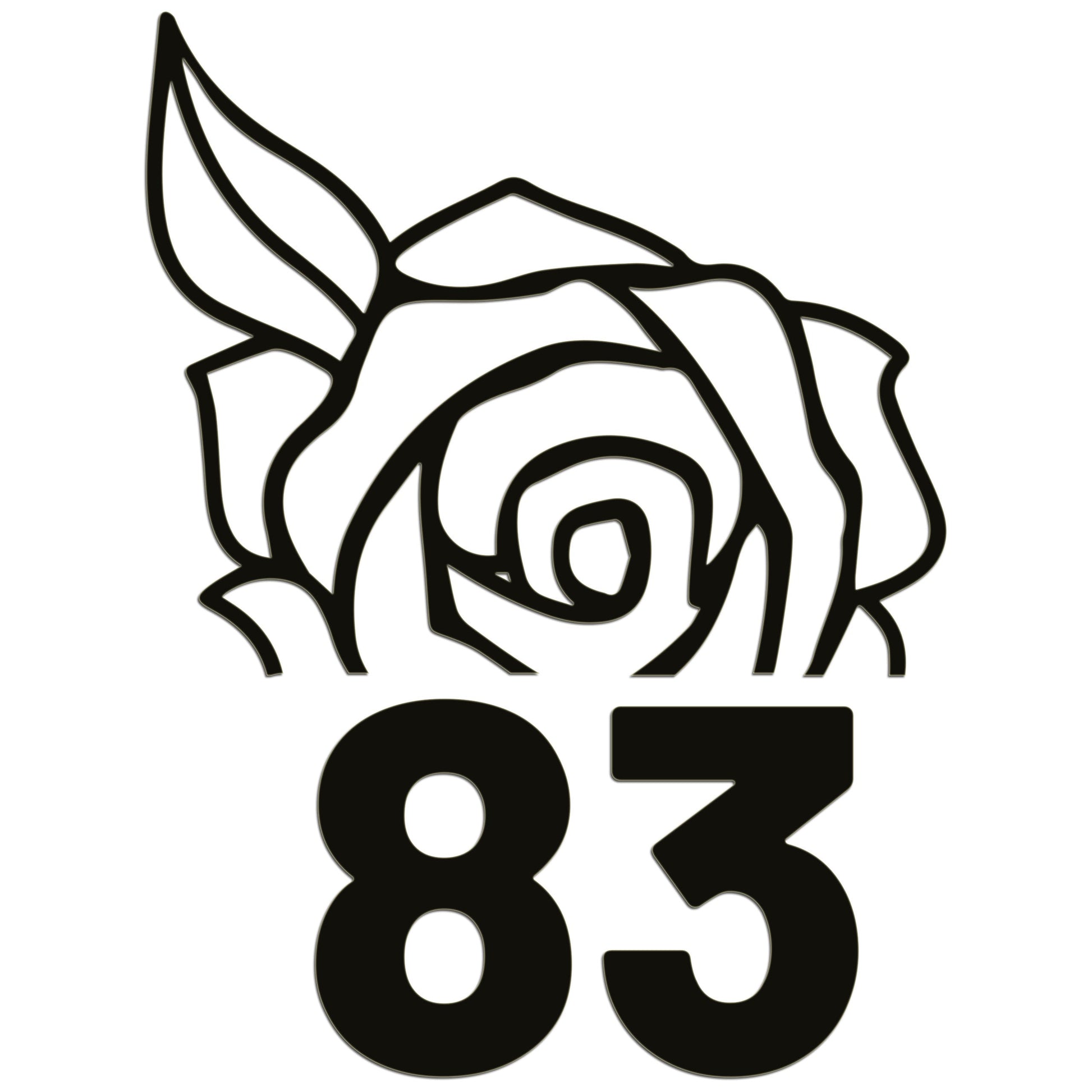 Wheelie Bin Caddy Recycle Home Decor Rose House Number Sticker Label-0