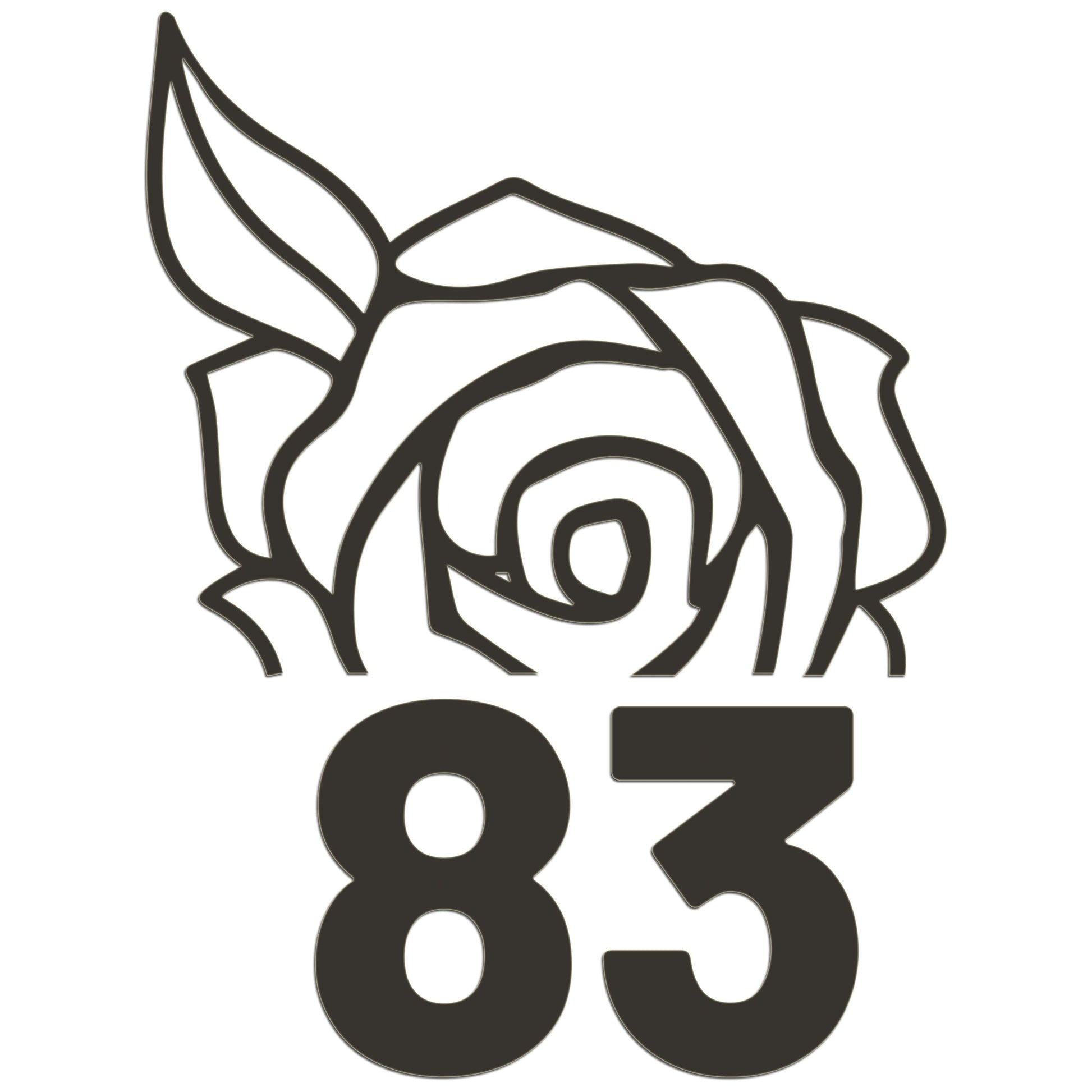 Wheelie Bin Caddy Recycle Home Decor Rose House Number Sticker Label-2