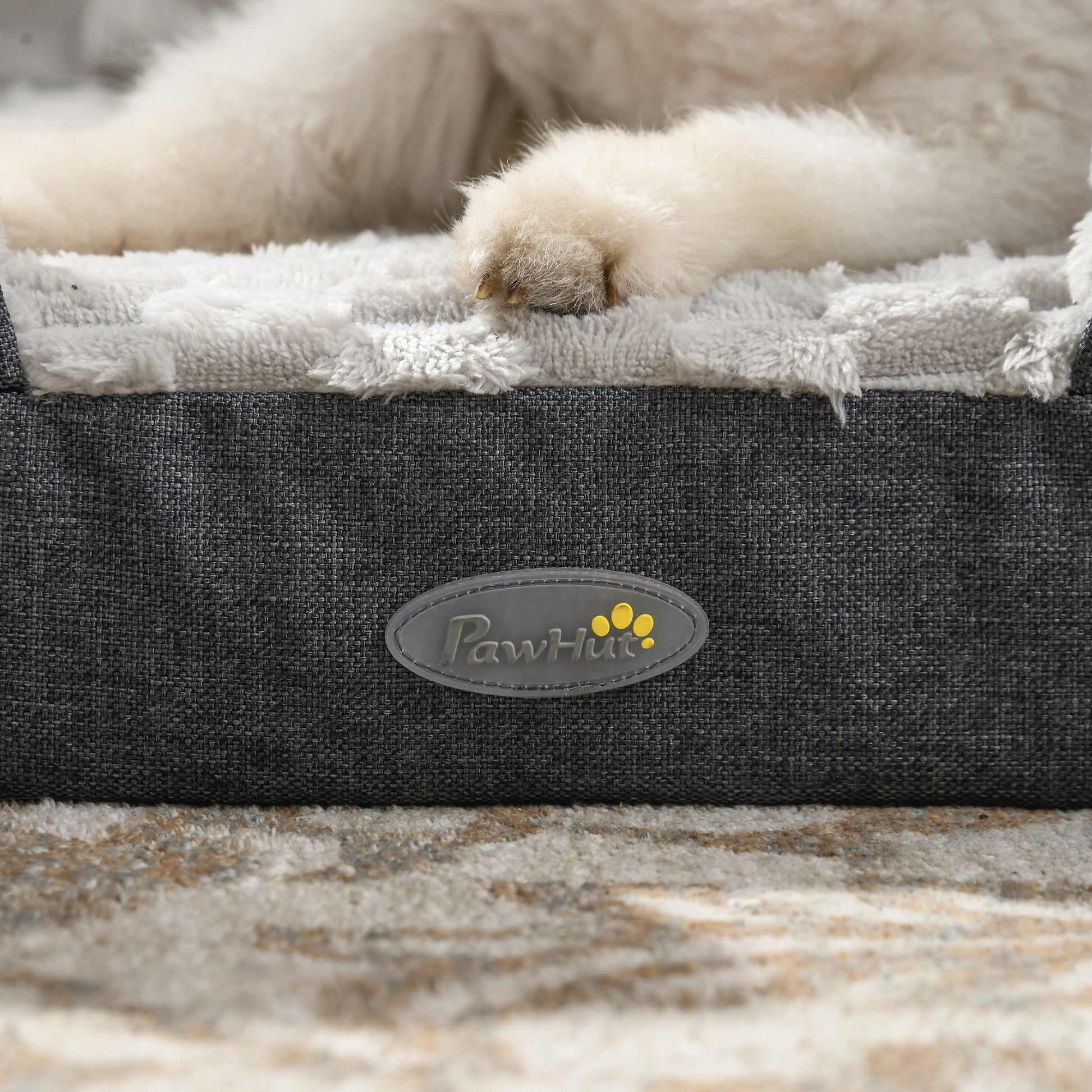 PawHut Calming Dog Bed Pet Mattress with Removable Cover, Anti-Slip Bottom, for Small Dogs, 70L x 50W x 18Hcm in Charcoal Grey-7