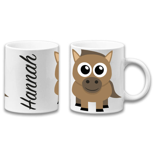 Adorable Horse Personalised Your Name Gift Mug-0