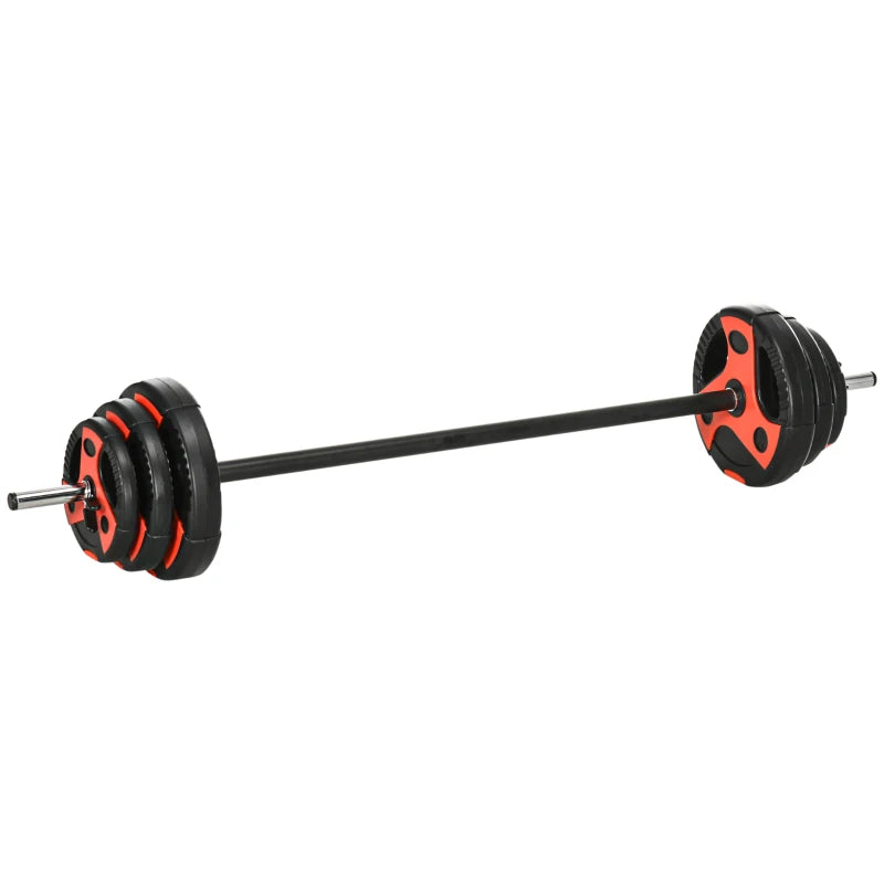 20kg Barbell Weights Set, Adjustable Weight Set, Free Body Pump Bar and Weights, Weight Lifting Strength Training Equipment for Home Gym Exercise by SPORTNOW-0