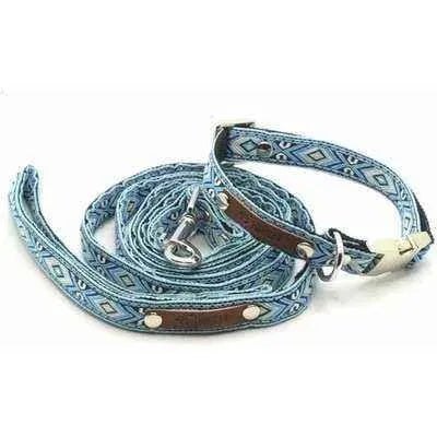 Luxury Bespoke Cotton Dog Collar & Leash Set-3