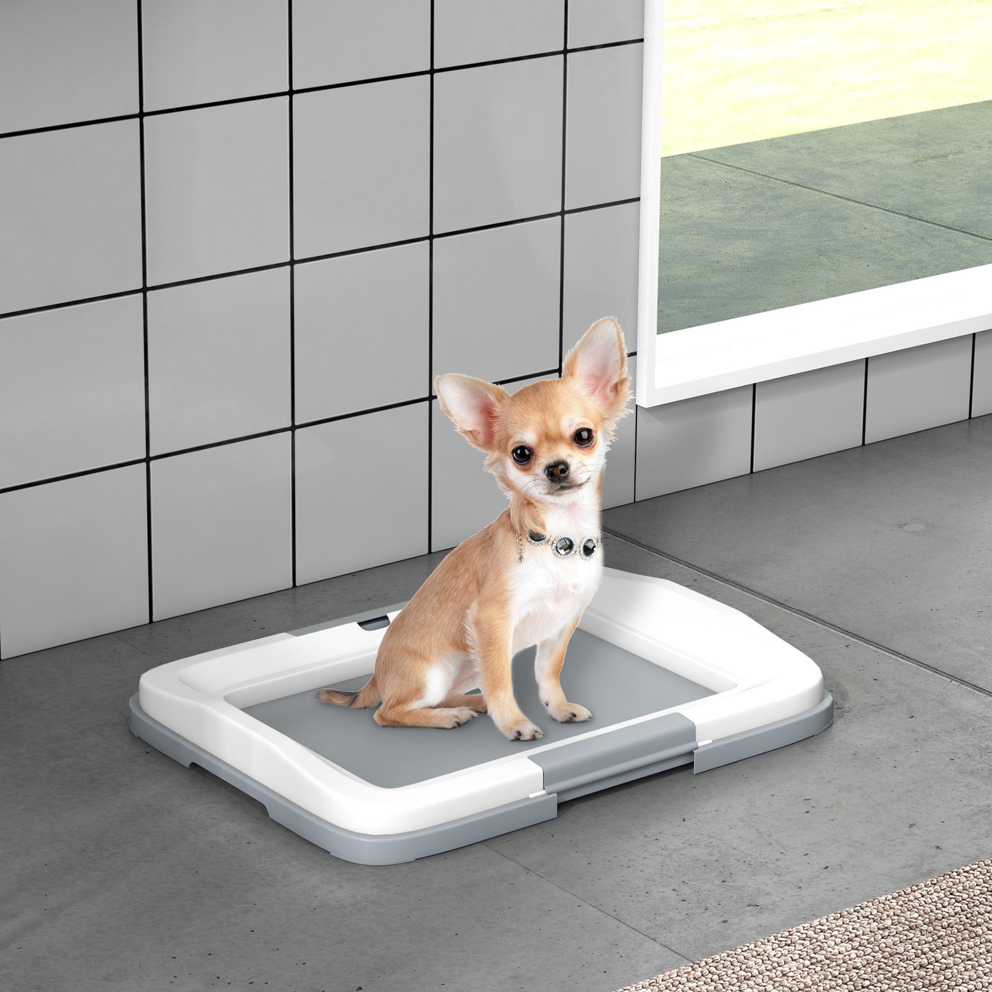 PawHut Dog Toilet Tray for Training Dogs, 47 x 34 x 6cm-8