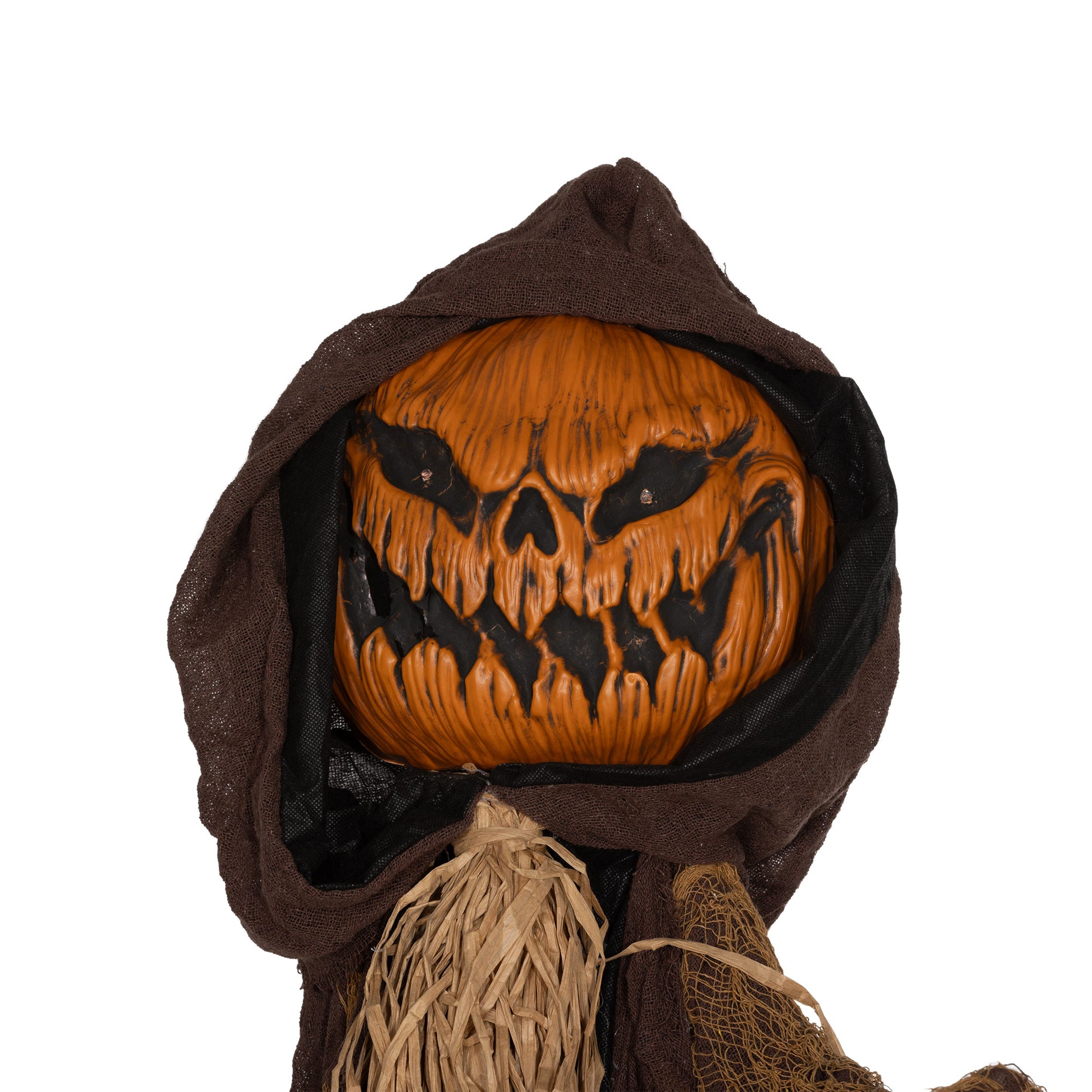 HOMCOM 198cm 78" Straw Pumpkin Halloween Decoration, Halloween Prop with Light Up Eyes, for Haunted House Indoor Outdoor Decor-5