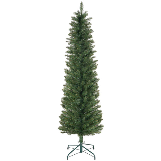 HOMCOM 6ft Artificial Bare Pencil Christmas Tree in Green-0