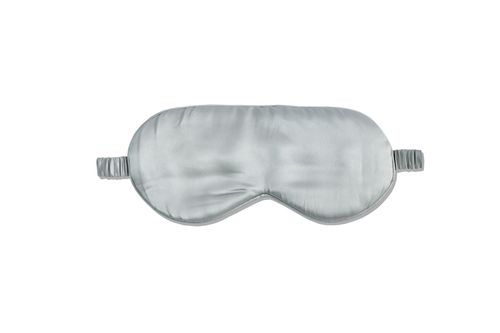 SILK SLEEP MASK 20X10 SILVER GREY