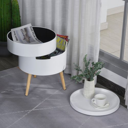 3-Part Side Coffee Table End Desk Night Stand Storage White