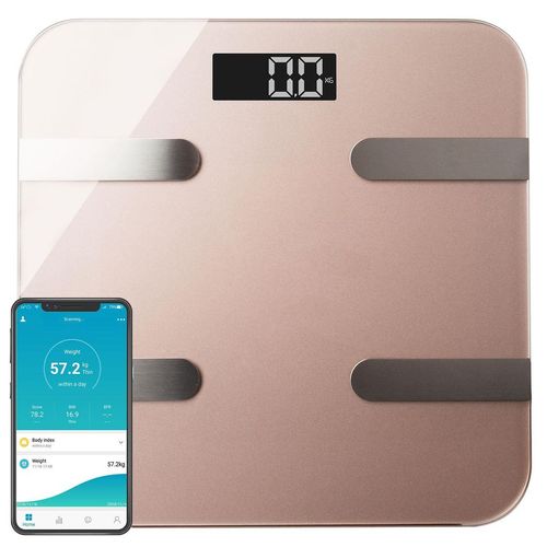 Aquarius 16 in 1 Health Bluetooth Smart Body Analysis Weighing Scale, Rose Gold