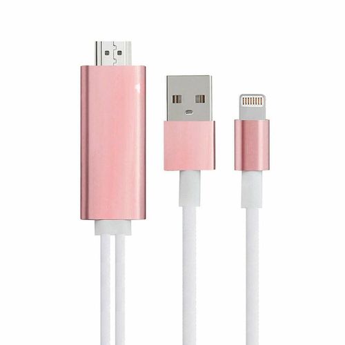 Aquarius Full HD Support HDMI Connector Cable for Phone/Pad Rose Gold