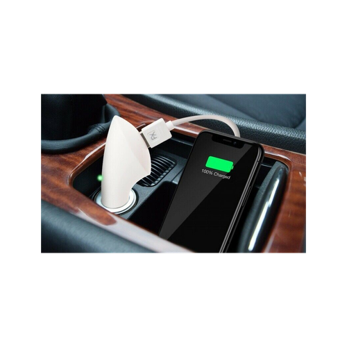 FX Factory USB Car Charger 1000mA - White