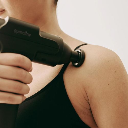 Gymcline Massage Gun Compact Size with 1500mAh Battery & 3 Speed Modes, Grey