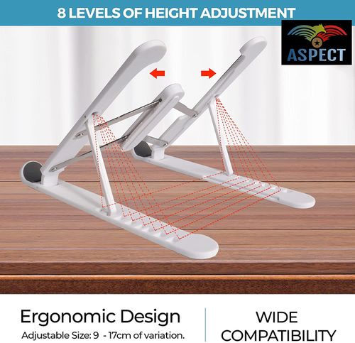 Aspect 8 Angles Adjustable Foldable Laptop Holder Suitable for All Laptops