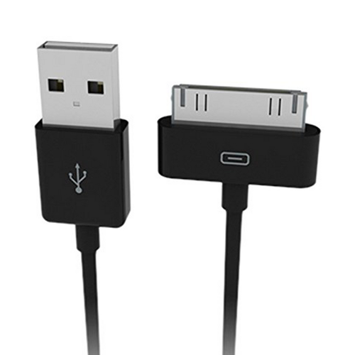 Hipstreet Charge and Sync 30-Pin USB Charging Cable Extra Long, Black - 1m