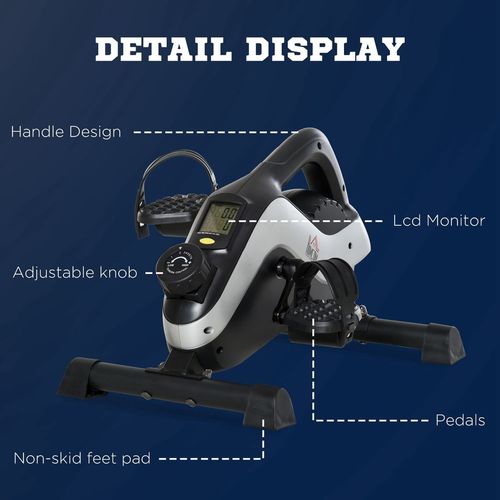 Mini Exercise Bike 8 Levels Magnetic Resistance Leg Fitness LCD Display HOMCOM