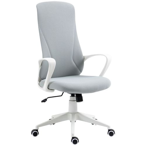 Vinsetto High-Back Home Office Chair Height Adjustable Elastic Desk Chair Grey