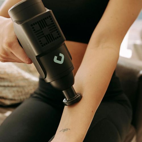 Gymcline Massage Gun Compact Size with 1500mAh Battery & 3 Speed Modes, Grey