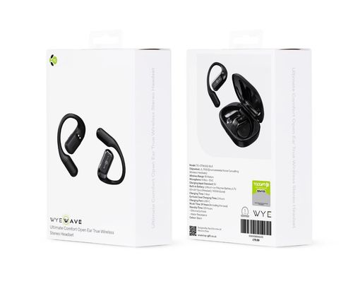 WYEWAVE Ultimate Comfort Open Ear True Wireless Stereo Headset - Black