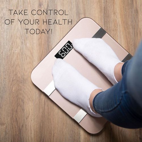 Aquarius 16 in 1 Health Bluetooth Smart Body Analysis Weighing Scale, Rose Gold