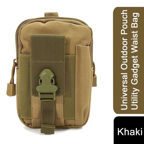 Flo Universal Outdoor Pouch Utility Gadget Waist Bag with Cell Phone Holster[Buy 1 - Khaki]