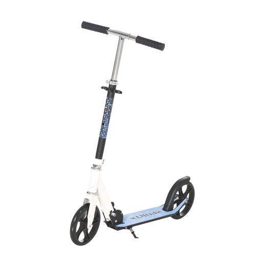 HOMCOM Kick Scooter Commuter Adjustable Height Wheels Foldable Aluminium White