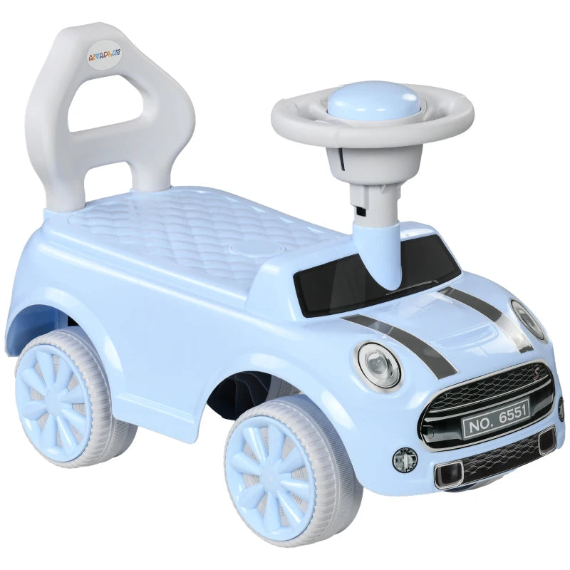 AIYAPLAY Foot To Floor Ride On Car Sliding Car with Air Horn, Anti-Over-Backwards, 18 to 36 Months in Light Blue-0