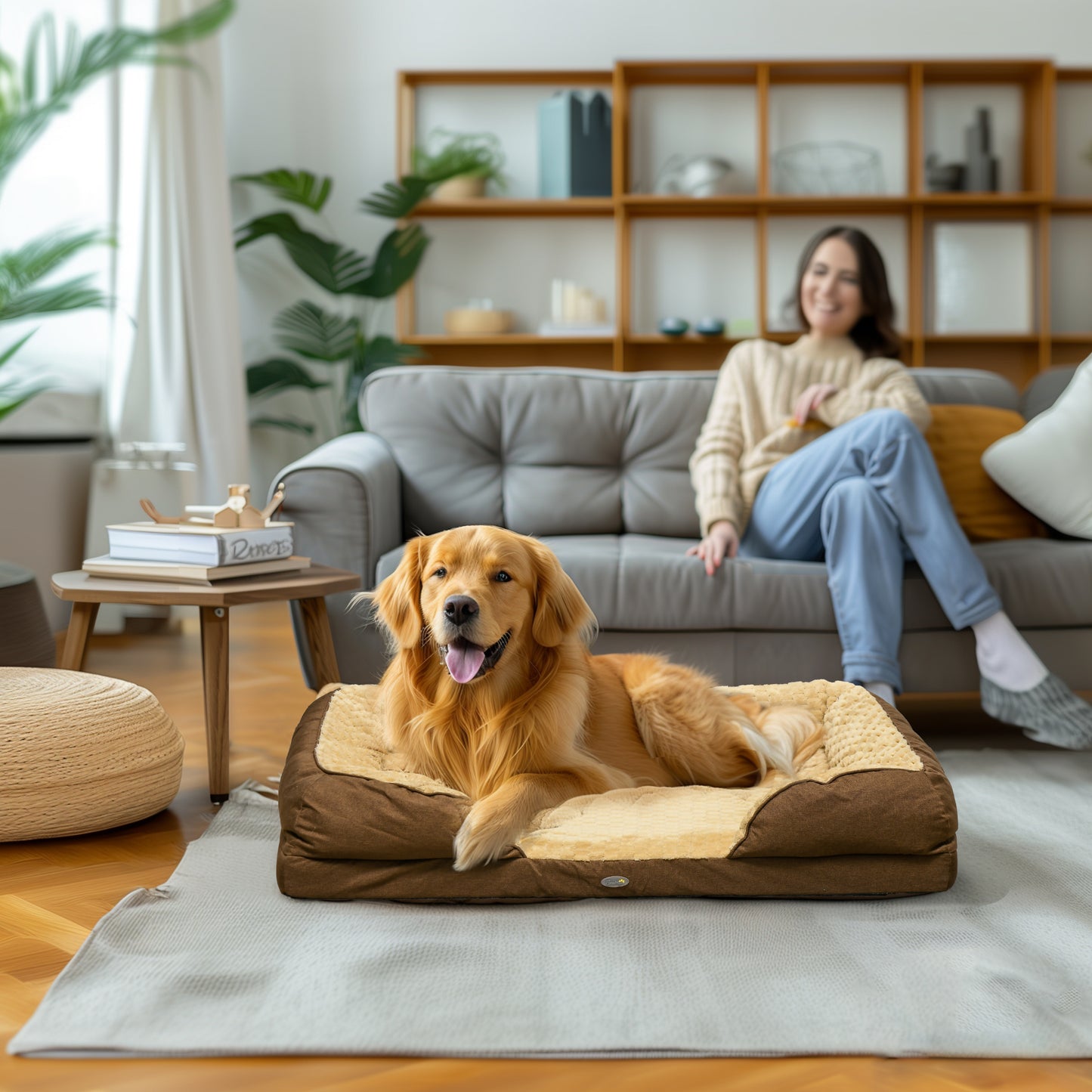 PawHut Calming Dog Bed Pet Mattress with Removable Cover, Anti-Slip Bottom, for Large Dogs, 120L x 80W x 22Hcm in Brown-8